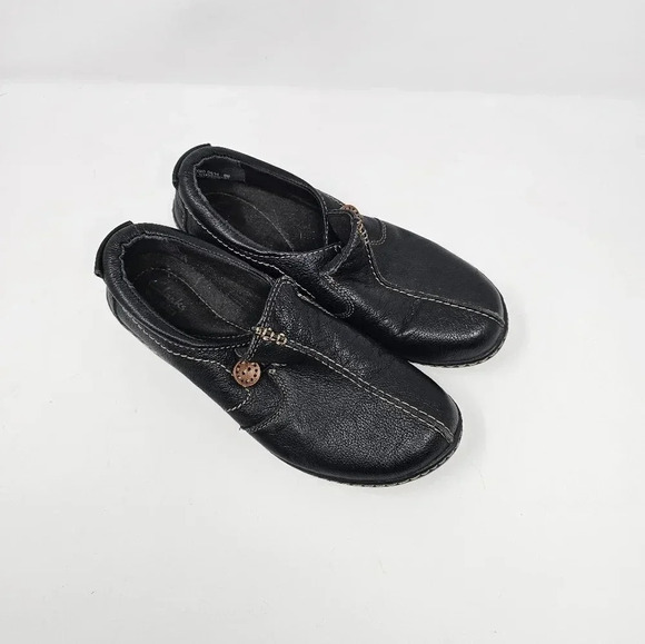 Clarks Ashland Glow Slip-On Shoes Women's Size 9M Style Black Round Toe Flat - Picture 2 of 7